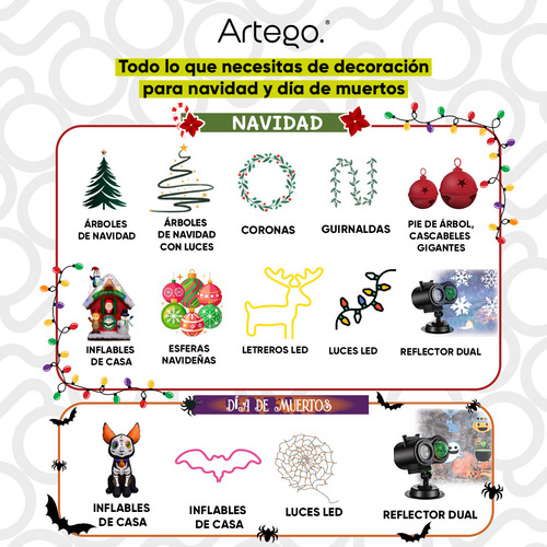 Luces Serie 200 Led Color Luz Blanca Color Cable Transparente Artego Interior Exterior Decoración Navidad Árbol Navidad Eventos Bodas Led Christmas String Lights Waterproof 8 Modos Uso Temporizador