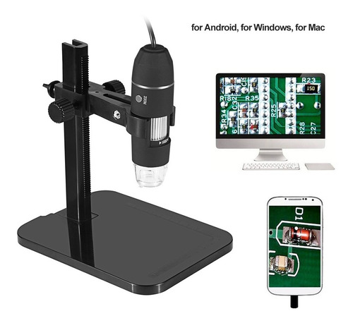 Imagem 3 de 10 de Microscópio Portátil Usb2.0 Digital 1000x Eletrônico