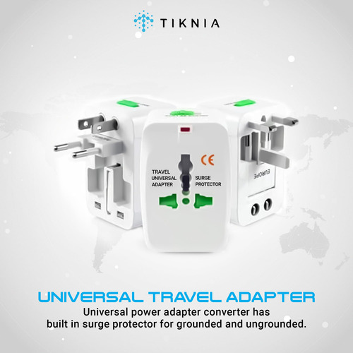 Adaptador De Viaje Tiknia Worldwide Todo En Uno Universal
