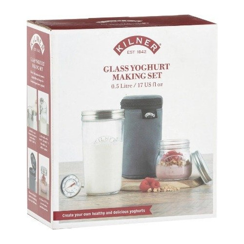 Yogurtera Set Para Hacer Yogurt Kilner Funda Termómetro 