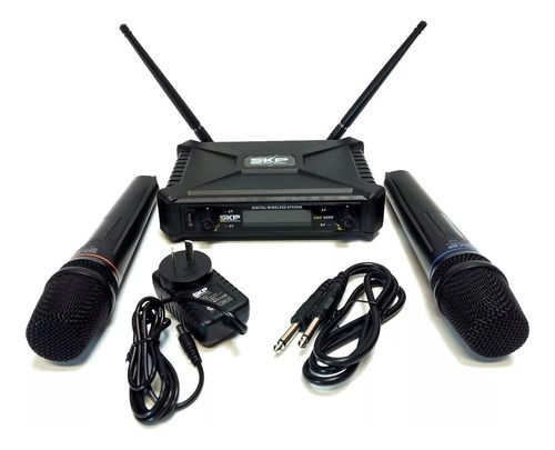 Micrófono Inalámbrico Skp Set X2 Uhf  Dinámico Profesional