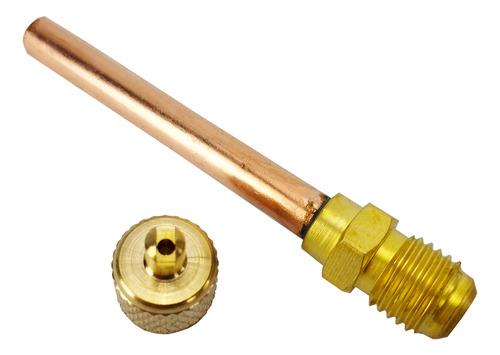 Válvula Schrader 1/4 Para Refrigeração 50mm 10 Unidades