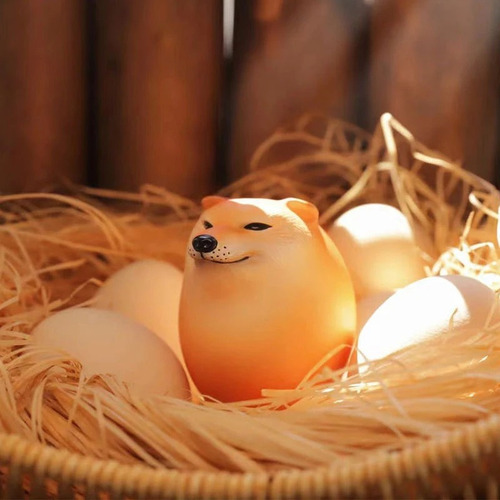 3 Escuichi Huevo Doge Cheems Squishy Divertido Antiestres Color Marrón Claro