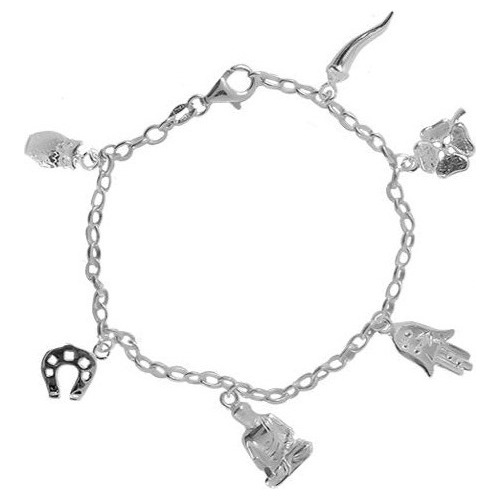 Pulsera Buda Italiana 19cm Con 5 Dijes/ Metalli