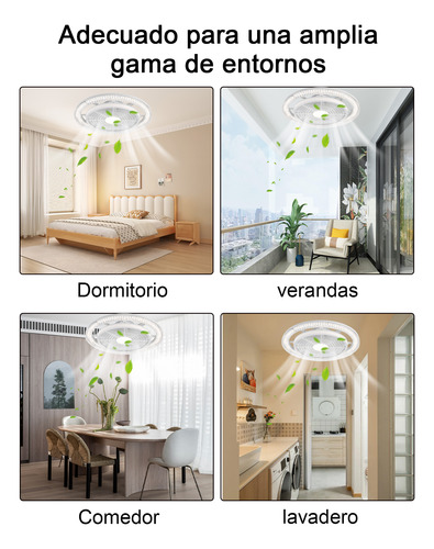Lámpara Con Ventilador Techo 7 Aspas 150w Con Luz 3 Colores