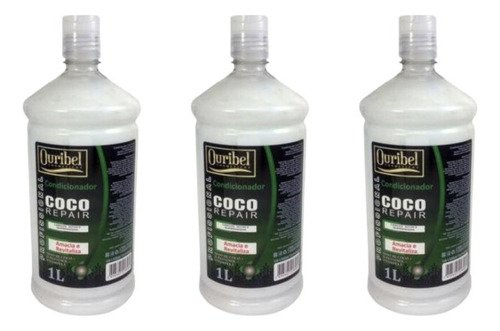  Condicionador Ouribel 1000ml Coco Repair - Kit C/3un