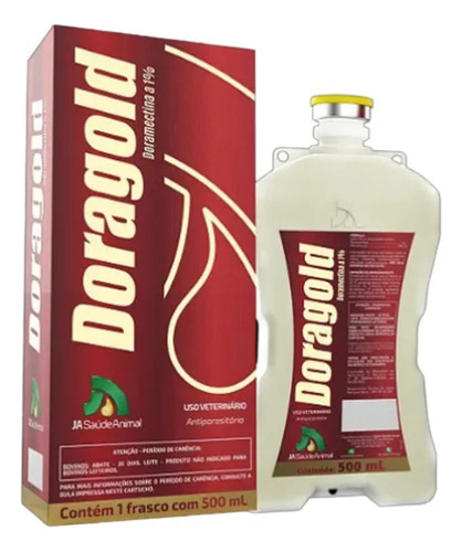 Suplemento Com Doramectina 1% Para Cavalo Em Líquido Ja Saúde Animal Doragold Em Galão De 500ml