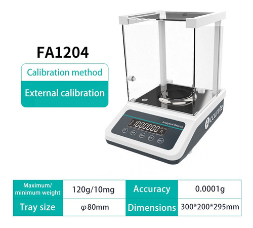 Balanza Analítica De Lab 120g/0.1mg, Calibración Externa