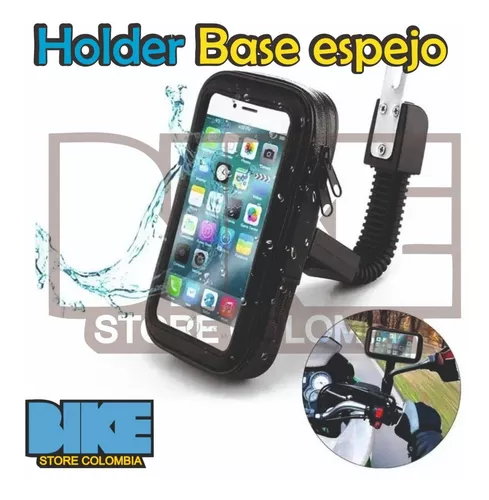 Soporte Holder Bolso Porta Celular Moto Base Para Espejo – Soniled Medellin