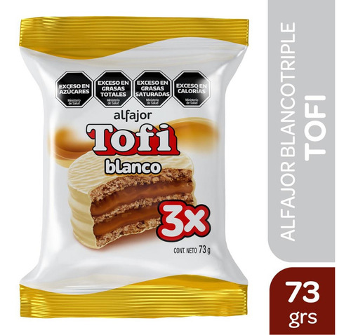 Oferta! Alfajor Tofi Triple Chocolate Blanco Dulce De Leche