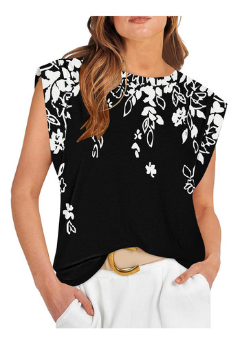 . Blusa Sin Mangas Transpirable Con Cuello Redondo Y Cuello