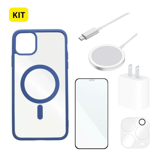 Kit Case Mica Cargador 14 Pro 14 Pro Max Para iPhone Magsafe