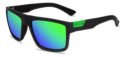 Óculos De Sol Quadrado Vinkin Esportivo Polarizado Uv400 Cor Verde