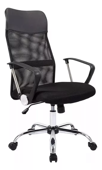  Silla De Oficina Ejecutiva En Malla Negra Ergonómica