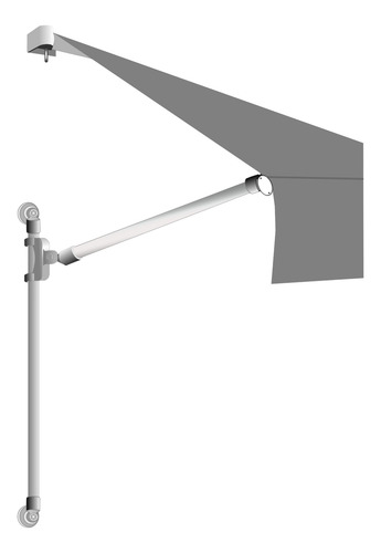 Toldo Rebatible Manual 2.50mt. Lona Zembra 7000 Gris Oscuro