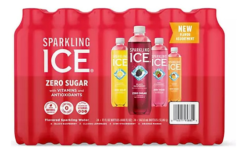 Agua Mineral Sparkling Ice Paquete 24 Sin Azúcar