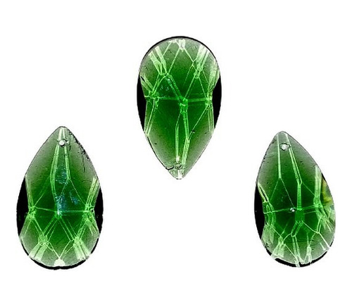 Silant 3 Almendras Color Verde Cristal 4 Cm Deco Caireles 