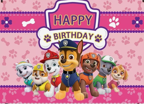 Telón De Paw Patroll Para Celebraciones Gl