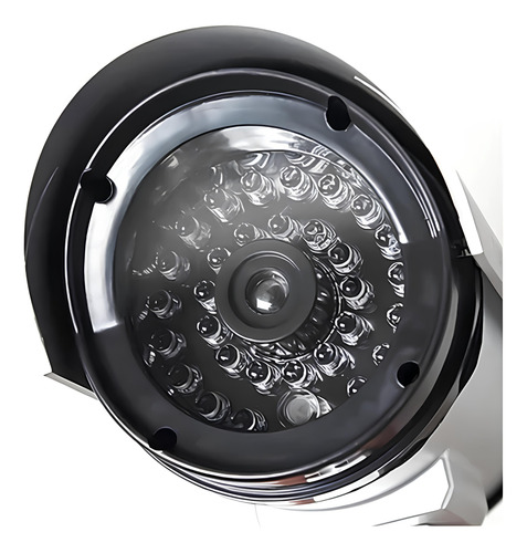 Camara Seguridad Falsa Exterior Con Luz Led Vigilancia