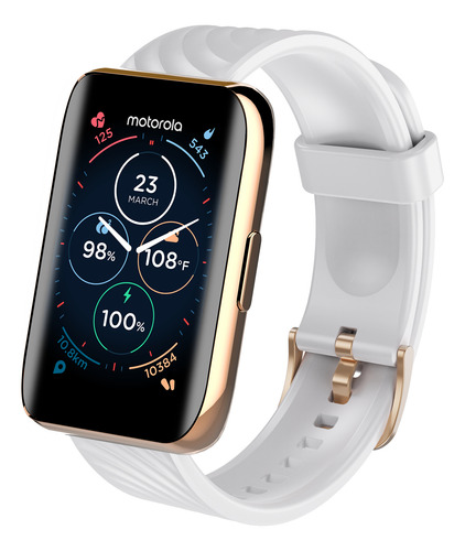 Smartwatch Moto Watch 40 No Sumergible Rose Gold Blanco