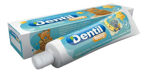 Gel Dental Dentil Baby Tutti Frutty Sem Flúor 50g Xilitol 