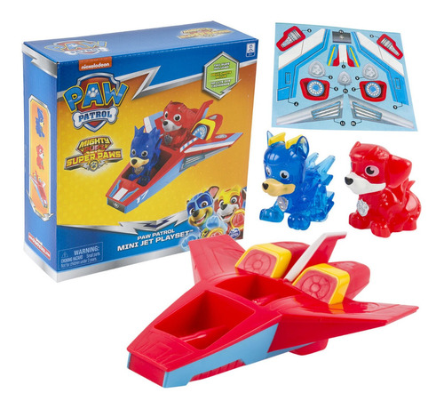 Paw Patrol Mini Jet Playset Con Figuras De Chase Y Marshall