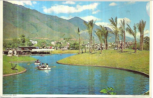 Tarjeta Postal Parque Del Este Lago Artificial Caracas