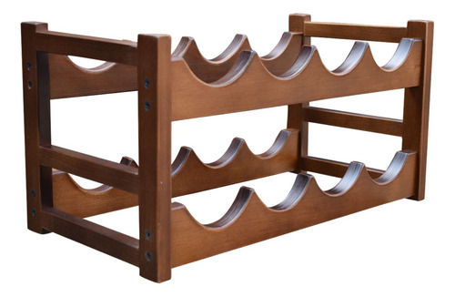 Cava De Vino 100% Madera Para 8 Botellas Hogare | Funcional Nogal