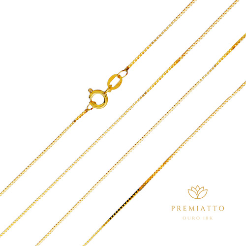 Corrente Veneziana Ouro 18kl (750) 60cm 2,09gr Resistente