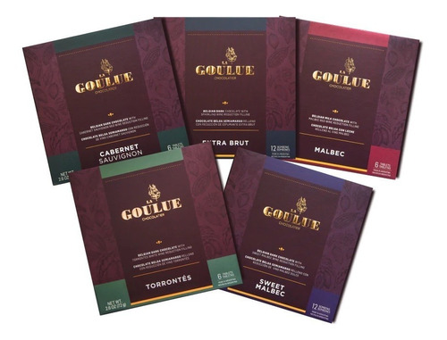 La Goulue Chocolates X 5 Varietales (mb, Cb, To, Eb, Mbd)