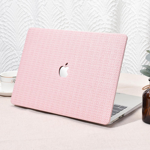 Funda Para Macbook Air 15 M2 2022 Diseño Tejido Rosa