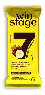 Kit 3x: Barra De Proteína Banana Com Chocolate Winstage 54g