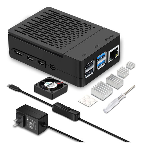 [20w 5v 4a] Funda Raspberry Pi 4, Con Iuniker 20w 5v 4a Usb.