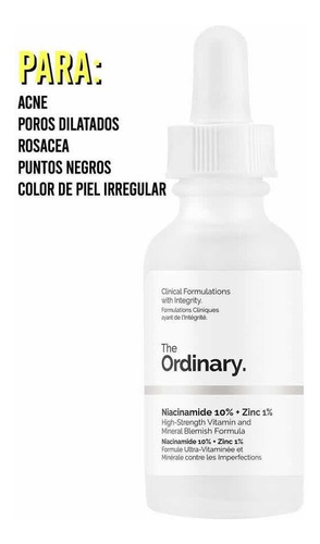 Niacinamida Pura Al 10% + Zinc 1% The Ordinary