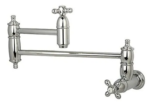Kingston Brass Ks3101ax Pot Filler, Cruz Del Metal De La Man
