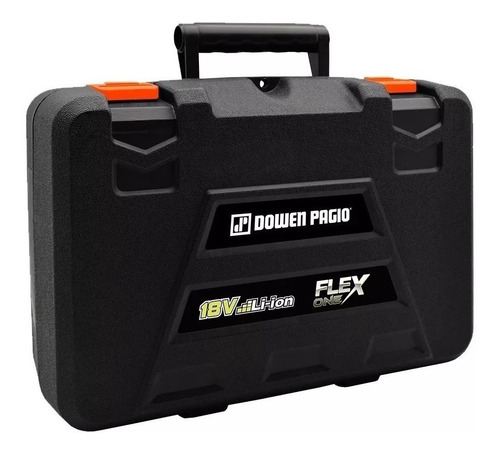 Imagen 2 de 9 de Taladro percutor atornillador inalámbrico de 13mm Dowen Pagio TPB1318P 18V + accesorios con maletín de transporte 220V 50Hz