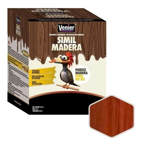 Pintura Simil Madera Venier Superficie 750ml Colores Pincel