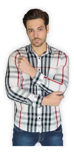 comprar Camisa Xadrez Preto E Vermelho Manga Longa 100% Algodão