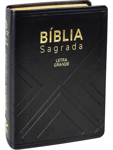 Bíblia Sagrada Letra Grande Índice Capa couro sintético preta: Nova Almeida Atualizada (NAA), de Sociedade Bíblica do Brasil, SBB. Editora Sociedade Bíblica do Brasil em português, 2020