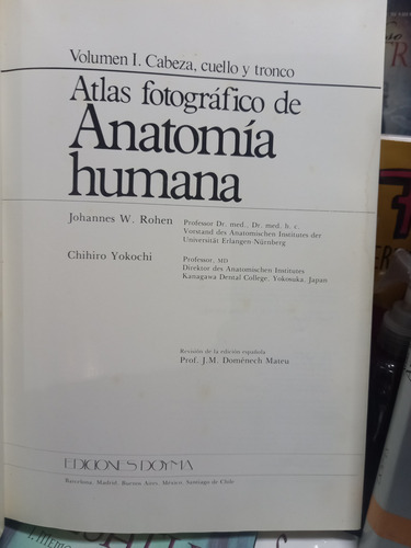Atlas Fotográfico De Anatomía Humana Tomo 1 Y 2 (Usado)
