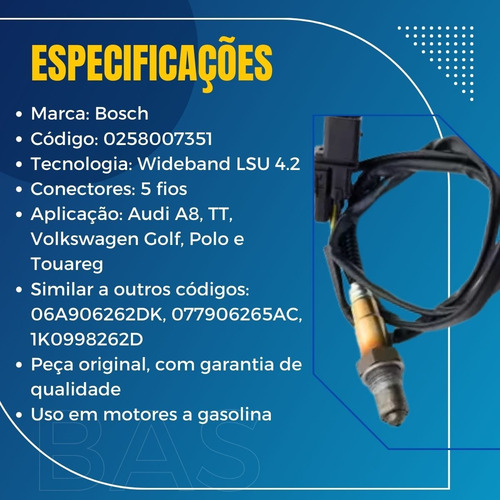 Sonda Lambda Bosch 0258007351 Wideband Lsu 4.2 Original