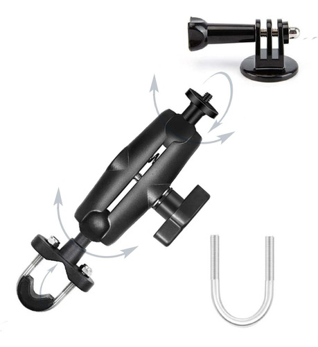 Soporte Camara Acción Manillar Motocicleta Brazo Giratorio