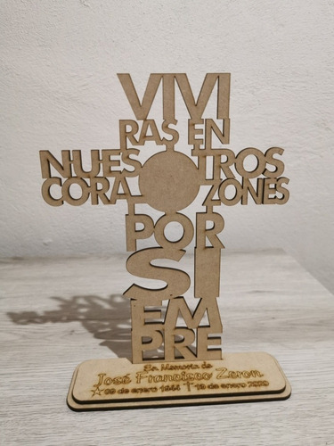 20 Cruz Para Difunto 25 Cm De Alto Personalizado En Mdf