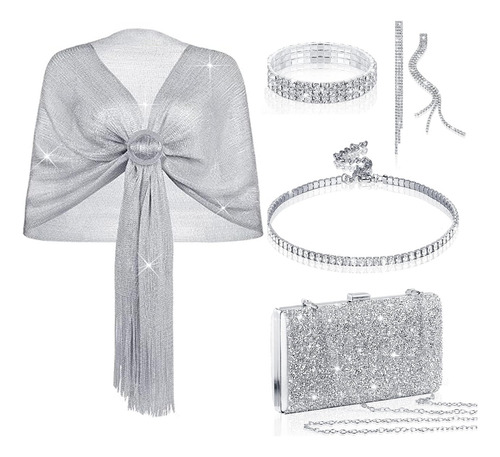 Set De Joyería Para Mujer Collar Y Pendientes De Cristal