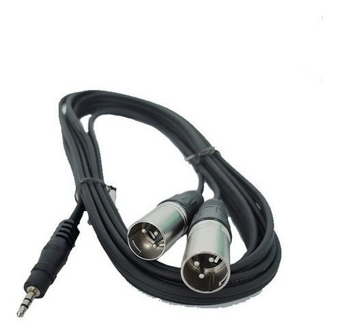 Imagen 3 de 7 de Cable Mini Plug A 2 Canon Xlr Macho Pro Audio 3,6 Mts Cuota