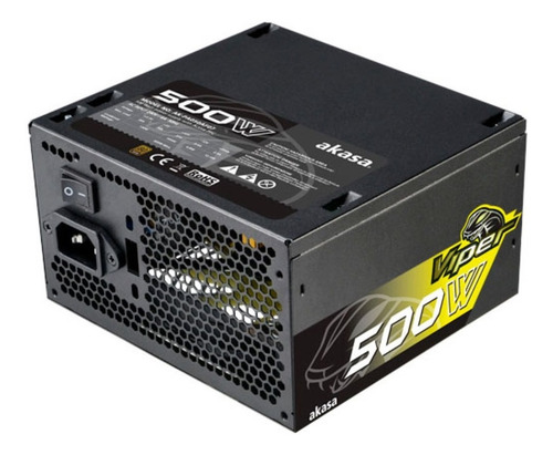 Fonte Atx Akasa 500w Reais Bivolt 80plus Bronze Modular K782