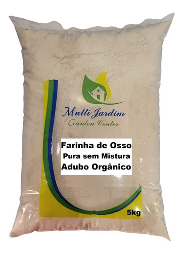 5kg Farinha De Osso Adubo Orgânico Substrato Flores E Horta