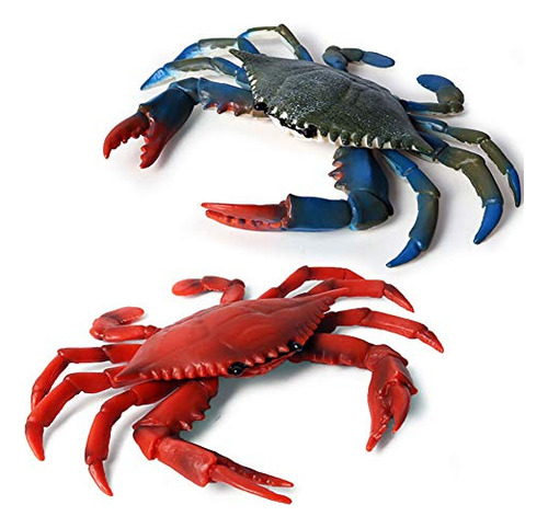 Realistic Crab Marine Animal Model Toys, 2 Pcs Simulate...