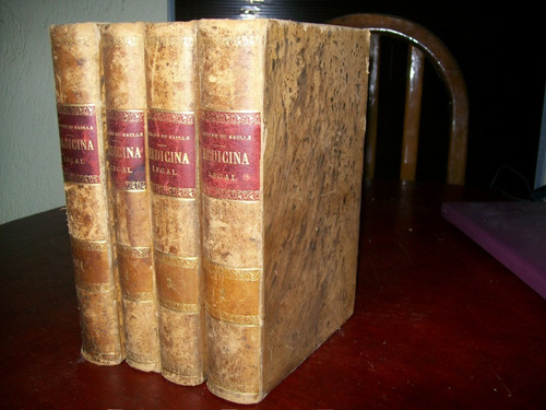 Libro Antiguo Tratado  Medicina Legal 4 Tomos Impreso 1889