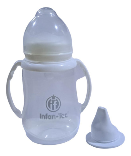 Mamadera Infantec 0m+ 300ml 2 En 1 Premium Color Blanco Liso